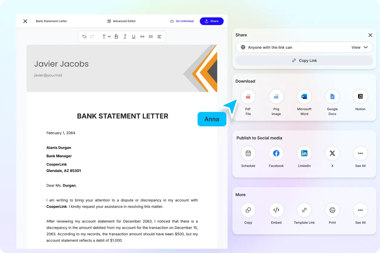 Free AI Bank Statement Generator, Free Bank Statement Maker Online